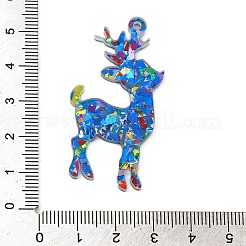 アクリルパーツ  鹿  49x28x2mm  穴：2mm&nbsp;FIND-Q105-02C