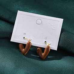 Brass Heart Hoop Earrings&nbsp;EJEW-R013-03G
