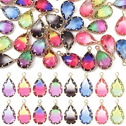 5Pcs Transparent Glass Charms&nbsp;GLAA-YW0004-57A