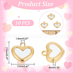 10Pcs 304 Stainless Steel Pendants&nbsp;STAS-UN0047-57