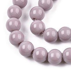 Opaque Solid Color Glass Beads Strands&nbsp;LS-GLAA-T032-P6mm-07