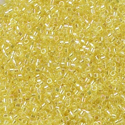MIYUKIデリカビーズ小  シリンダー  日本製シードビーズ  15/0  （dbs0171)透明な黄色のab  1.1x1.3mm  穴：0.7mm  約175000個/袋  50 G /袋&nbsp;SEED-X0054-DBS0171