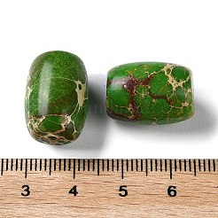 天然imp玉ビーズ  染め  ライス  ライムグリーン  18x13.5mm  穴：1.6mm&nbsp;G-C034-15B-02