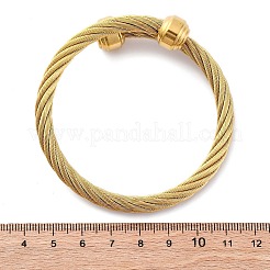 304 Stainless Steel Torque Bangles for Women&nbsp;BJEW-P310-23G