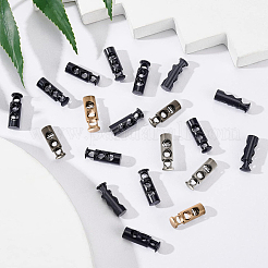 24色の合金カードロック4個  豚の鼻のバックル 引き出し式バックルカード  ミックスカラー  25x8.5mm  穴：5mm  6個/カラー&nbsp;FIND-GF0008-49