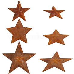 40Pcs 3 Styles Star Rust Iron Big Pendants&nbsp;IFIN-GF0001-13C