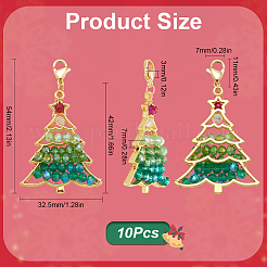 10Pcs Christmas Theme Alloy Big Pendant Decoration&nbsp;HJEW-SC0001-70