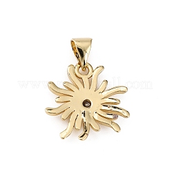 Brass Micro Pave Clear Cubic Zirconia Pendants&nbsp;LS-KK-WH0035-75