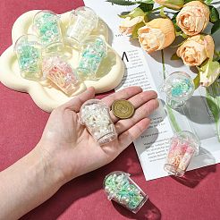 ミルクティーカップテーマ不透明アクリルパーツ10個  イミテーションパールラウンドビーズ付き  ミックスカラー  37.5x43x52mm  穴：2.5mm&nbsp;OACR-CJ0002-31