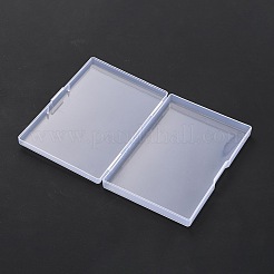 （在庫一掃セール：スクラッチ）透明プラスチック収納箱  使い捨てフェイスマウスカバー用  ポータブル長方形防塵口面カバー収納容器  透明  12.4x8.5x1.9cm&nbsp;LS-CON-XCP0001-59