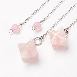 Chakra Natural Rose Quartz Dowsing Pendulums&nbsp;X-G-F516-01C