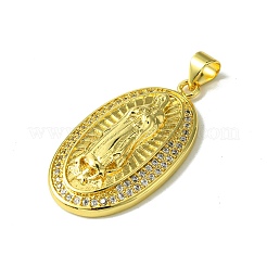 Golden Brass Micro Pave Cubic Zirconia Pendants&nbsp;KK-H472-17G-02