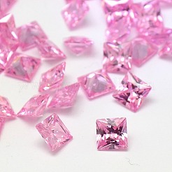 キュービックジルコニアカボション  グレードA  多面カット  正方形  ミックスカラー  3x3x2mm&nbsp;ZIRC-M004-3x3mm
