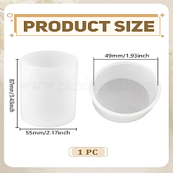DIY シリコン キャンドル ホルダー金型  コラム  ホワイト  87x55mm  内径：49mm&nbsp;DIY-WH0678-69A