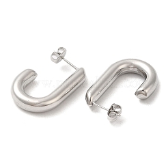 Non-Tarnish 304 Stainless Steel Oval Stud Earrings&nbsp;EJEW-Z022-26P