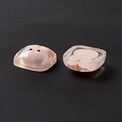 クリア樹脂カボション  正方形  ミスティローズ  ウサギの模様  19x19x8mm&nbsp;RESI-G034-A05