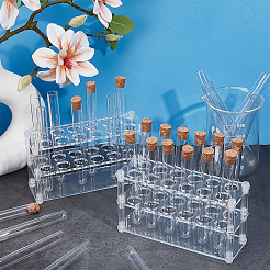 2Pcs Acrylic Multi-Use Colorimetrical Cylinder Tube Display Racks&nbsp;AJEW-OC0014-45