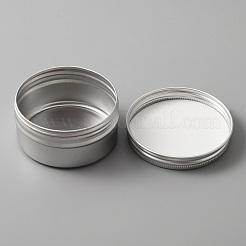 Aluminium Shallow Round Candle Tins&nbsp;LS-AJEW-WH0312-59C