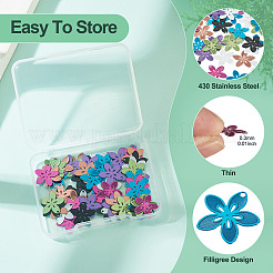 70Pcs 7 Colors Spray Paint 430 Stainless Steel Charms&nbsp;STAS-TA0006-07