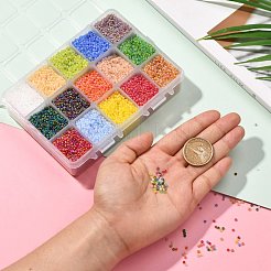 FGB 375G 15 Colors 12/0 Grade A Round Glass Seed Beads&nbsp;SEED-JP0011-04-2mm
