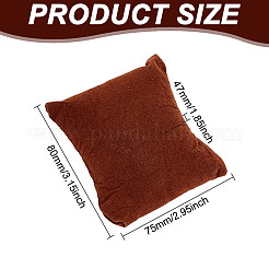 糸くずブレスレット/時計枕ジュエリーディスプレイ  ココナッツブラウン  80x75x47mm&nbsp;BDIS-WH0003-09D