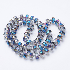 Electroplat Glass Beads Strands&nbsp;EGLA-Q092-8mm-D06