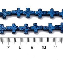 Electroplated Natural Lava Rock Beads Strands&nbsp;G-A256-A01-01I