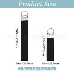 4Pcs 2 Styles Felt Keychain Clasps&nbsp;FIND-GF0009-68