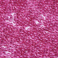 ガラスシードビーズ  機械刺繍に適合  透明色  ラウンド  カメリア  2.5x1.5mm  穴：1mm  約2222個/50g&nbsp;X-SEED-S042-11A-02