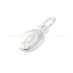 925 Sterling Silver Jesus Fish Charms&nbsp;STER-S010-02B-S
