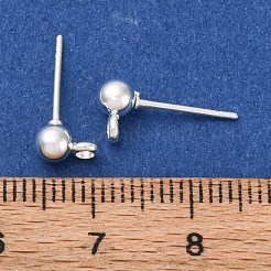 304 Stainless Steel Ball Post Stud Earring Findings&nbsp;STAS-Z035-01S-C