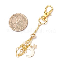 Moon Alloy Swivel Lobster Claw Clasps & Brass Cable Chains&nbsp;AJEW-JB01336-01