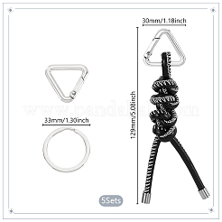 5Pcs PU with Alloy Keychain&nbsp;KEYC-GA0001-40