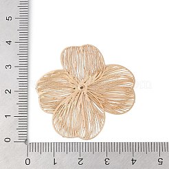 アイアン製ビーズキャップ  エッチングされた金属装飾  花  ライトゴールド  36x36x1.2mm  穴：0.9mm&nbsp;IFIN-Z003-05KCG