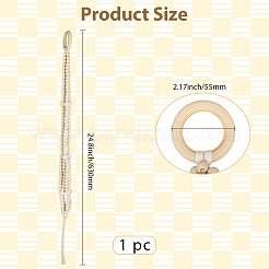 木製の植物ラック  ホワイト  630mm&nbsp;AJEW-WH20816-032B