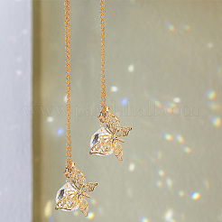 3Pcs 3 Styles Crystal Glass Teardrop Suncatchers Prisms Car Hanging Pendant Decorations&nbsp;HJEW-PH01676