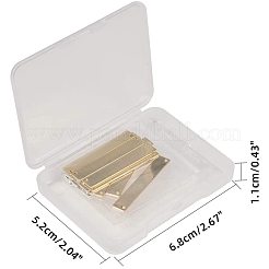真鍮チャーム  長方形  ミックスカラー  6x35x0.8mm  穴：1mm  10個/カラー  20個/箱&nbsp;KK-PH0036-06-WH