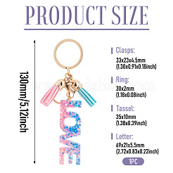 Alloy & Resin Tassel Keychains&nbsp;AJEW-TADJ0001-18B