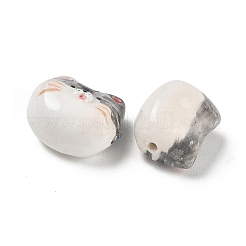 手作り樹脂粘土ビーズ  猫の形  グレー  15~18x18~20x10~13mm  穴：1.7~1.9mm&nbsp;PY-CBABDB7-04D