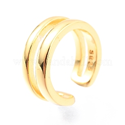 スターリングシルバーカフピアス925個  ゴールドカラー  11x4mm&nbsp;EJEW-H124-07G