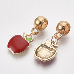 Golden Plated Alloy European Dangle Charms&nbsp;MPDL-S067-64