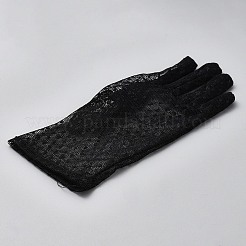 Polyester Stretch Short Fishing Net Gloves&nbsp;AJEW-WH0470-25