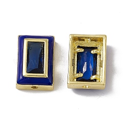 Rack Plating Brass Rectangle Beads&nbsp;KK-C007-14G