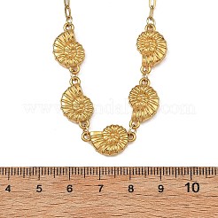 Ocean 304 Stainless Steel Conch Shell Shape Pendant Cable Chain Necklaces for Women&nbsp;NJEW-JN06311-01