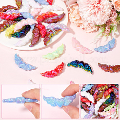 50pcs UV Plating Opaque Acrylic Beads&nbsp;MACR-SP0001-13