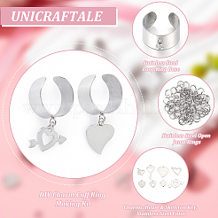 DIY Charm Cuff Ring Making Kit&nbsp;STAS-UN0051-39