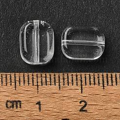 20個の透明なガラスビーズ  長方形  10x7.5x4.5mm  穴：1mm&nbsp;LS-GLAA-Q103-01E