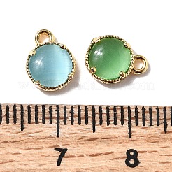 Flat Round Brass Charms&nbsp;KK-D024-03G