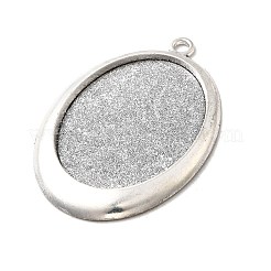 Tibetan Style Alloy Pendant Cabochon Settings&nbsp;X-TIBEP-N003-19AS