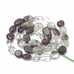 Natural Green Lodolite Quartz/Garden Quartz Beads Strands&nbsp;G-S331-8x10-006